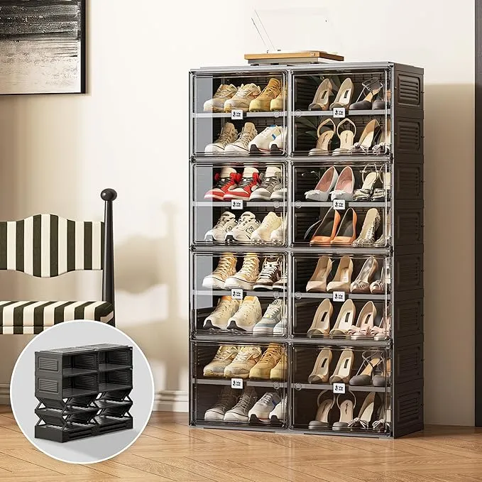 Foldable Stackable Shoe Storage Cabinet